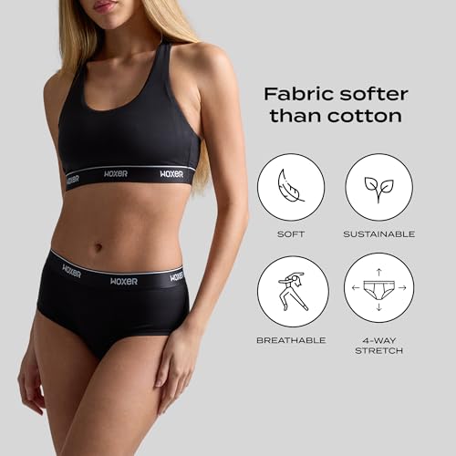 Image of Woxer Women's Classic Seamless Boyshort Panties, Soft Modal Fabric with No Roll Inseam, Chafe-Free, Breathable Design