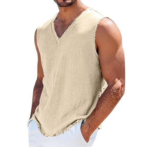 Camiseta de playa para verano en lino con textura ligera