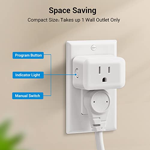 Dewenwils Wireless Remote Control Outlet, Programmable And Expandable Electrical Outlet Switch, 100Ft Range, 125V/15A/1875W Wireless Remote Light Switch, Fcc Listed, 2 Remote And 5 Outlets #TOP3