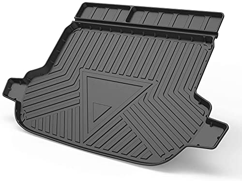 Forester Cargo Liners Compatible with 2014 2015 2016 2017 2018 Subaru Forester，All Weather Guard 3D Upgrade Modeling Tech Black TPO Heavy-Duty Waterproof Rear Cargo Trunk Tray Floor Mats Protector