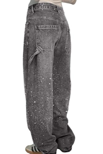 Wide Leg Baggy Jeans for Women High Waist Cargo Pants Casual Loose Boyfriends Trousers Vintage Streetwear3