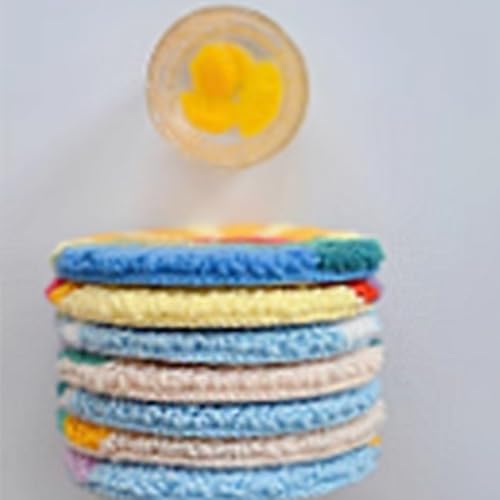 Image of Huacan Love Punch Needle Coaster Kit, 2PCS Punch Needle Embroidery Craft Kit (6 Round)