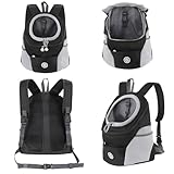 M MUNCASO Hundetrage-Rucksack Welpentasche Kleine Haustier-Fronttasche mit Atmungsaktivem, Head-Out-Design, Wasserdichter Boden für Reisen, Outdoor, Wandern