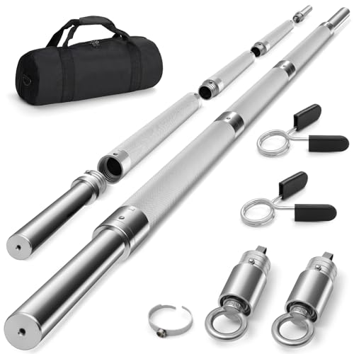 4.9ft 1-Inch Standard Detachable Barbell 450LBS Portable