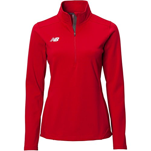 New Balance Womens Lightweight Solid Half Zip, Team Red, Small