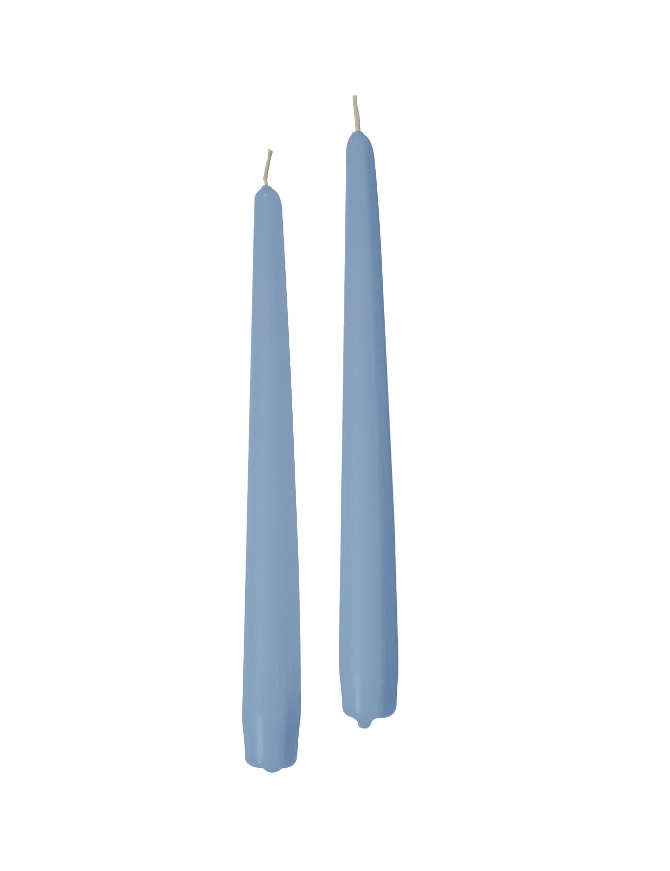 Velas cónicas Ø 2,2 cm H. 25 cm 10 unidades - Dusty Blue
