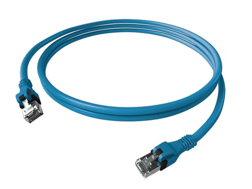 EasyLan DualBoot PushPull IP20 câble patch, cat.6A (Class EA), S/FTP, bleu, 2 m