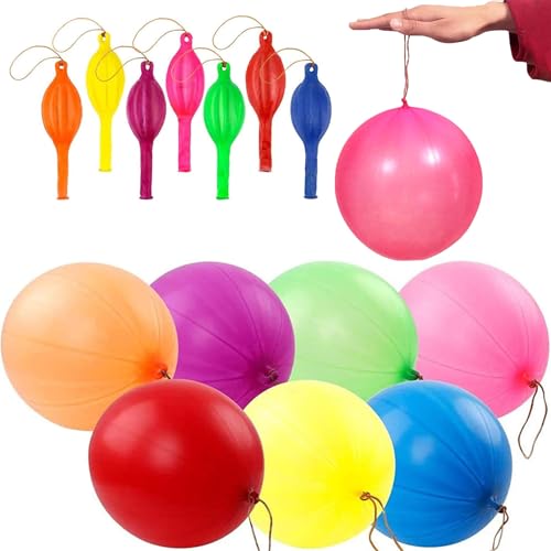 50PCS Punch Balloons for Party Bags With Elastic Band Durable Thick