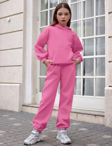 Image of Arshinet Girls 2 Piece Outfits Oversized Sweatshirt and Sweatpant Sweatsuit