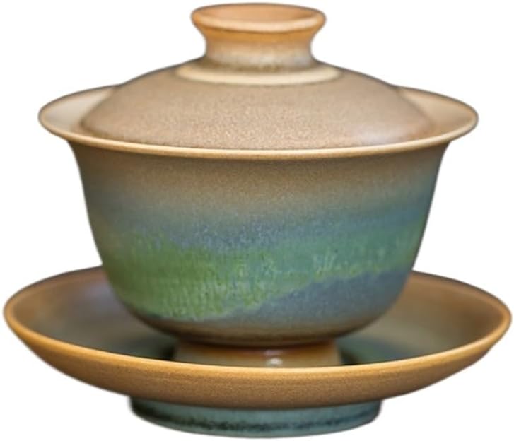 Ceramic Gaiwan Retro Handmade Tea Bowl Maker With Cover Teacup Set