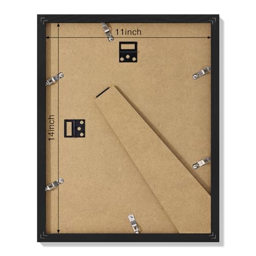 Vittanly-11x14-Collage-Picture-Frame-Displays-5Pcs-4x6-Pictures-with-Mat-or-1Pcs-11x14-without-Mat-for-Wall-or-Tabletop-Picture-Frames-Collage-Wall-Decor-with-Stand-Black-1-Pack