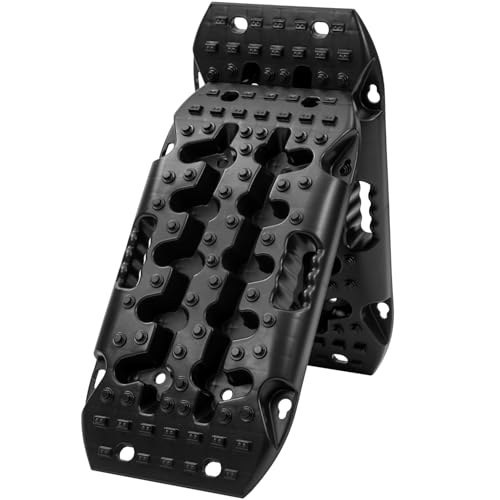 KATSU Tools 2 Stück Bergungs-Traktionsbretter, 10T Bergungs-Trackpads für Sand/Schlamm/Schnee im Gelände, für PKW, SUV, LKW, Notfall
