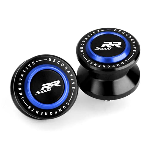 Modeer Kompatibel mit B.M.W S1000RR Jedes Jahr Motorrad M8 Schwinge Spulen Ständer Schrauben s1000rr s1000 rr s 1000 rr Zubehör (Schwarz/Blau)