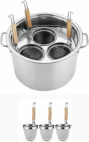 Olla de acero inoxidable para pasta con juego de insertos, divisor y colador para el hogar, cocina y restaurante