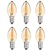 Lampadina E14 Luce Notturna 0.5W Lampadina a Candelabro a Filamento C7 LED Ambrato Caldo 2200K 50ml Vintage Decorativo per Lampadina Candela Luce Notturna Decorativa di Natale Lampada di Sale 6 pezzi