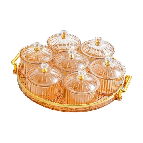 Boîtes à goûter à 7 compartiments transparentes avec couvercles pour apéritif - 7