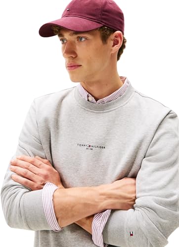 Tommy Hilfiger Herren Sweatshirt Tipped mit Rundhalsausschnitt, Grau (Light Grey Heather), XS – Ansicht 3