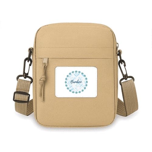 Mini sac bandoulière téléphone portable bleu pochette smartphone à fleurs