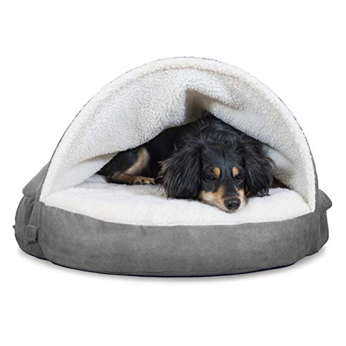 Furhaven Pet Dog Bed - Cooling Gel Memory Foam Orthopedic Round Cuddle Nest