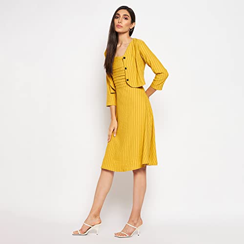 Image of CAMEY Women Striped Cotton Dress