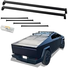 Kozyard Front Roof Rack Crossbars for Tesla Cybertruck 2024+, 2PCS Heavy-Duty Aluminum Cargo Bars, Supports 400 lb Capacity, Aerodynamic Design, Fits Kayak, Bike, Roof Box, Snowboard, Camping Gear