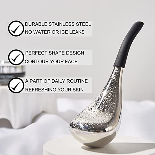 Pfefe Ice Globes Facial Skin Care Tools For Women Face Eyes, Stainless Steel Face Beauty Cryo Sticks For Girls Ladies, Esthetician Supplies Cooling Spa Globes Cold Roller With Storage Case #TOP1