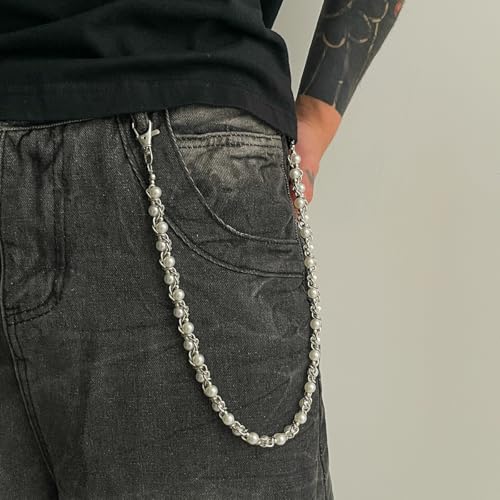 Pearl Wrap Pants Chain - Hip Hop Jeans Dangle Wallet Chains- Gothic Rocker Body Chain for Men & Women - Edgy Layered Belt Accessory - Stage Ready Punk Statement4