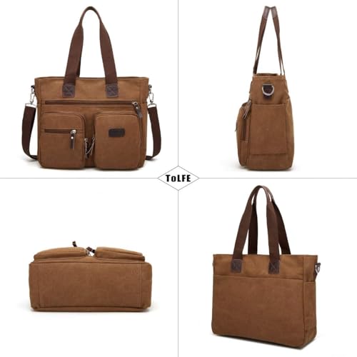 Image of ToLFE Women Top Handle Satchel Handbags Shoulder Bag Messenger Tote Bag Purse Crossbody Bag Travel Work Tote Bag