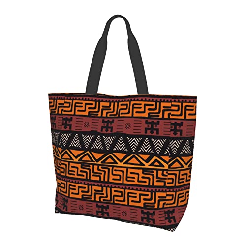 Image of African Ethnic Shoulder Tote Bags Tribe Casual Bag African Shoulder Handbags Shopping Handbag Grocery Bags