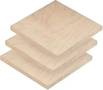 Whittlewud Birch Plywood, 3mm, 8x24 Inch Craft Wood, Pack of 3 Pcs Birch Ply flat sheets, Perfect for Laser, CNC Cutting and Wood Burning (8 Inch x 24 Inch x 3mm)