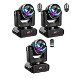 Moving Head DJ Lights, 4-in-1 RGBW LED Moving Head Stage Lights with Strobe/Wash Light Effects, DMX 512＆Sound Activated Control Dj Light for Party