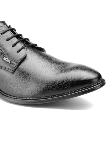 Image of Lee Cooper LC1473E2R Men's Leather Derby Formal Shoes | Lightweight, Comfortable & Stylish Lace-Ups for Office, Business