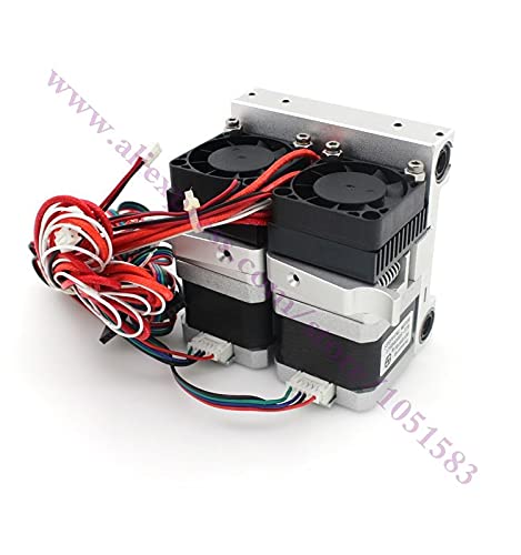 Lysee 3D Printer Parts & Accessories - Upgrade MK10 Extruder Dual Head Full Set for MK Replicator 2 /2X, Prusa i3 3D Printer - (Size: 24V with K-Type)