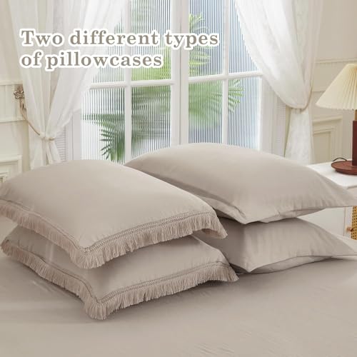 Andency Oversized King Comforter Set, 7 Pieces Wheat Green Bedding by Andency - Used condition - Image 8