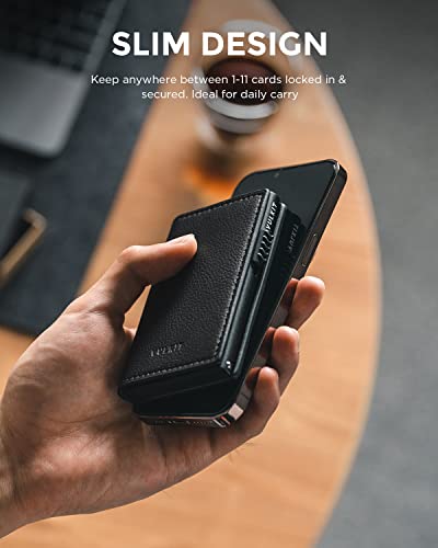 VULKIT Minimalist Card Holder Wallet Pop Up Cards RFID Protection Holds Up to 10 Cards4