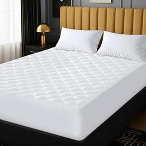 Utopia Bedding Quilted Mattress Protector, Breathable Mattress Pad, Deep Fitted Cover (White, European King - 160 x 200 + 30 cm)