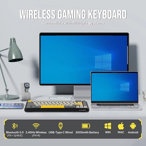 Image of MechLands AJAZZ AK680 MAX 3 Modes Wireless Gaming Keyboard with Ultra-Fast 8K Polling Rate, Rapid Trigger Magnetic Keyboard with Hall Effect Switch, Top Structure, RGB Backlight, NKRO (Black)