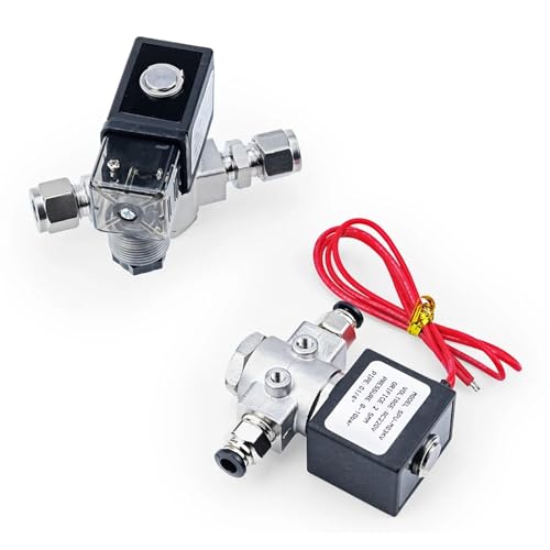 Électrovanne 1/4 inox normalement ouverte DN8 AC110V pour circuit eau