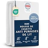 Dreamzie   Housse Anti Acarien pour Couette 140x200 cm   Protege Couette pour Personnes allergiques   Couette Anti Acarien avec Fermeture Éclair Lavable à 95°C