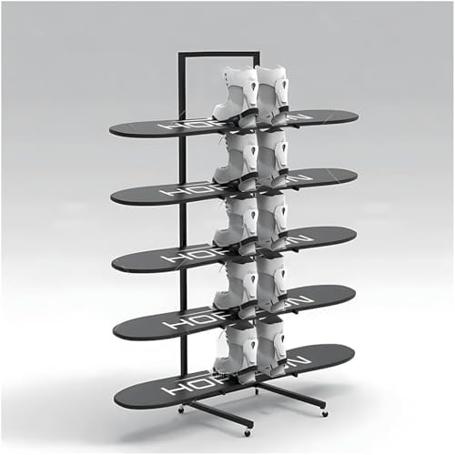 Metal Storage Rack Stand - Home Gym Organizer for Skis, Skateboards & Scooters - Space-Saving Display Holder for Efficient Storage Solutions