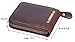 Admetus Men's Genuine Leather Bifold Wallet Zip-Around Card Holder Money Clip-Gift Wrapped (Dark brown)