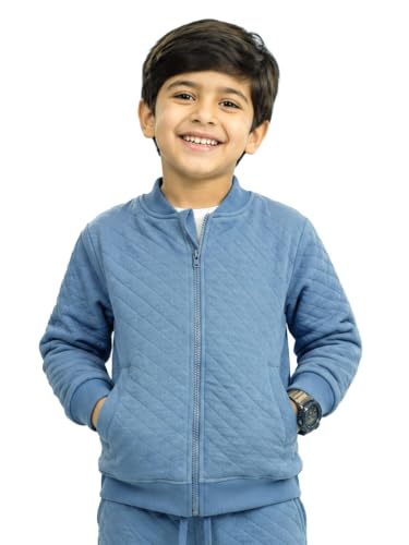 Image of KiddoPanti Boys & Girls Quilted Winter Jacket | 60% Cotton 40% Polyester Quilted Fabric | 2 Insert Pockets | Fron Zip Open | Kids Winterwear