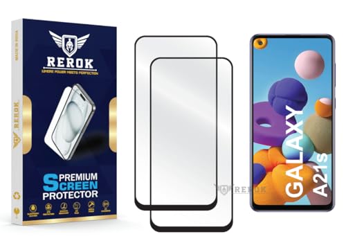 Image of Gorilla Tempered Glass Screen Protector Compatible with Samsung Galaxy A21s [Pack of 2] | Edge-to-Edge, Bubble-Free, Case Friendly, Easy Installation Kit