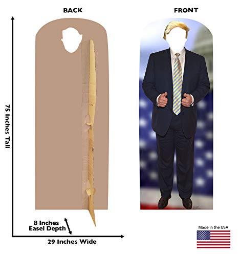 Image of Cardboard People President Donald Trump Hair Stand-in Life Size Cardboard Cutout Standup