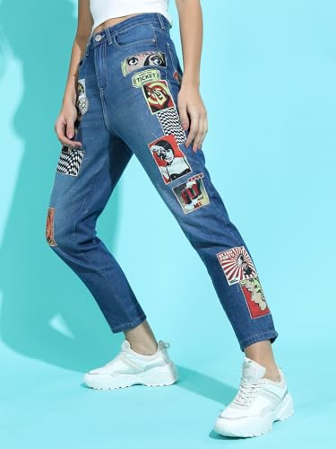 Image of Tokyo Talkies Women's Mom Fit Regular Mid-Rise Jeans Pant