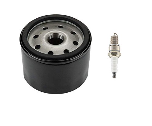 OxoxO Replace Oil Filter Spark Plug Kawasaki FB460V FC420V FC540V FD501D FD590V FR651V FR691V FR730V FX481V FX541V FX600V FX651V FX691V FX730V Replace 49065-7007 49065-7002 49065-2057 (1 Set)