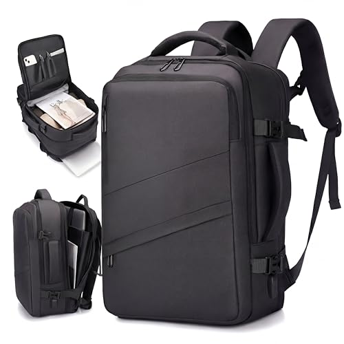 Sac à dos extensible noir pour éviter de manquer de place en voyage