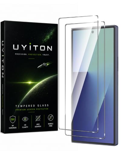 Image of Uyiton Tempered Glass Screen Protector Compatible with Samsung Galaxy Z Fold 7 (6.7 Inch) | 9H Hardness | Military-Grade Protection | Anti-Scratch | HD Clear | 100% Fingerprint Unlock Support | Easy Installation | Pack of 2