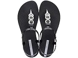 Ipanema Women's Connect Sandal - Comfortable, Stylish & Versatile Summer Footwear, Black and Silver,
