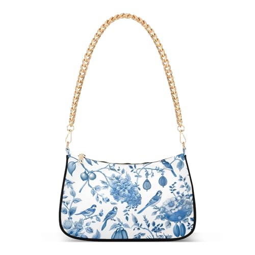 CEBUGI Crossbody Bags for Women Shoulder Purse Chinoiserie Style Handbags Stylish Clutch Purse with Chain Strap